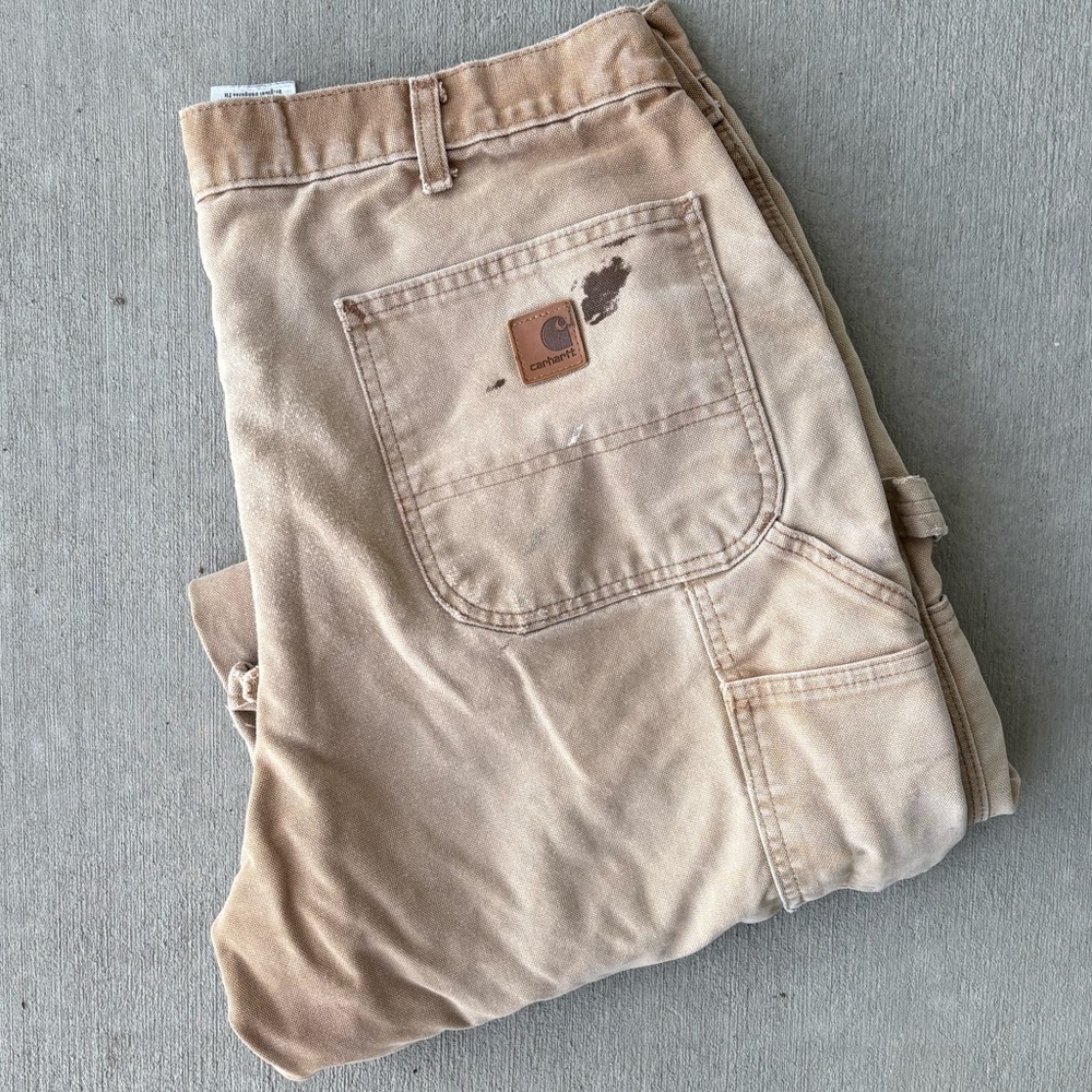 Carhartt B11 BRN Distressed Work Pants 38x32